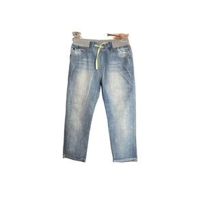 De Salitto children’s blue elastic waist, jeans, size 8/9